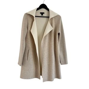Saks Fifth Avenue Beige Cream Open Cardigan Sweater Small
